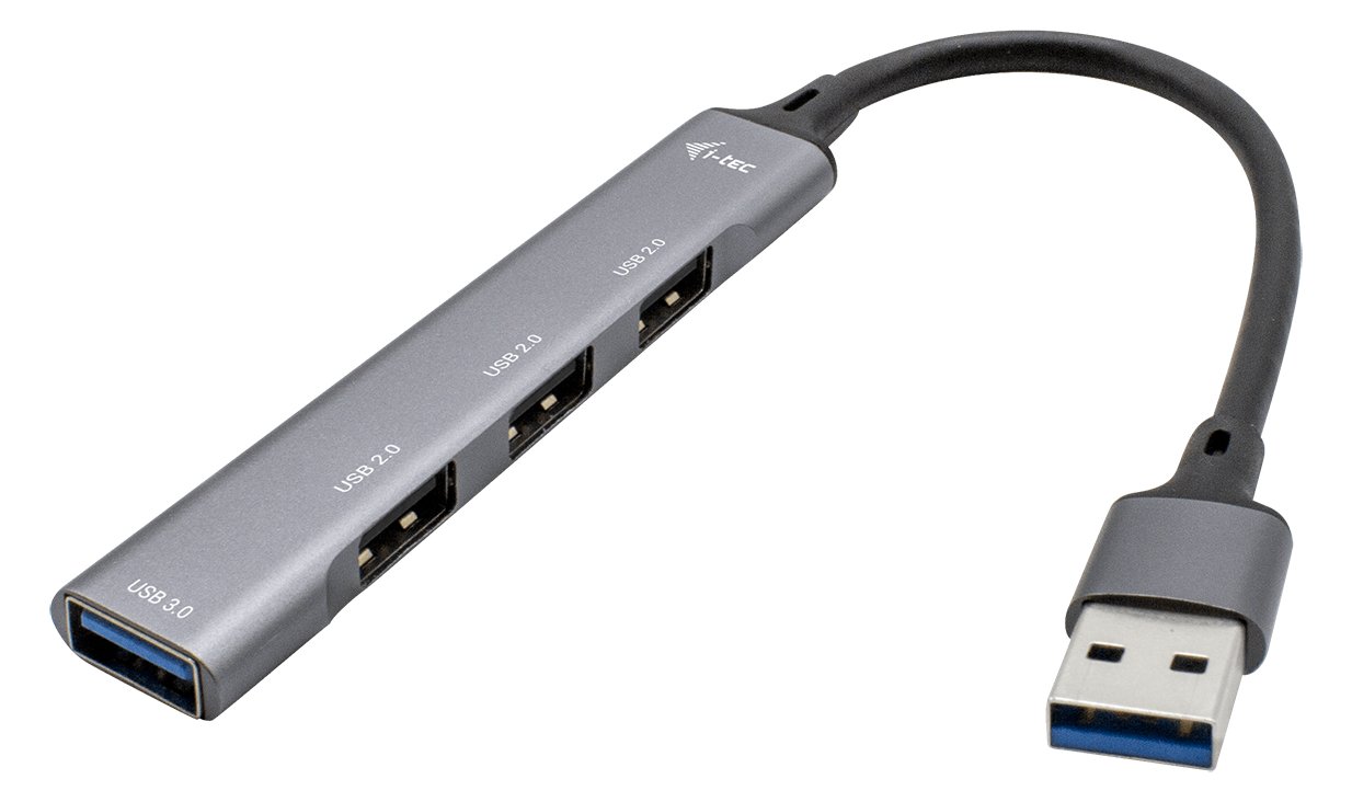 i-tec USB 3.0 Metal HUB - Hub - 1 x SuperSpeed USB 3.0 + 3 x USB 2.0