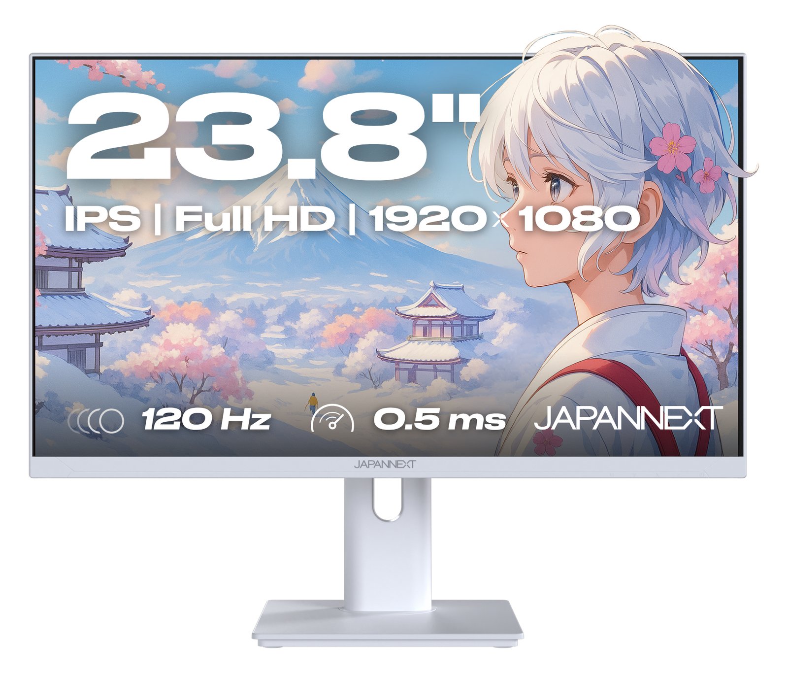 JAPANNEXT JN-I238FHD120F-HSP-W 16 9 HDMI weiß FHD - Flachbildschirm (TFT/LCD) - 23,8