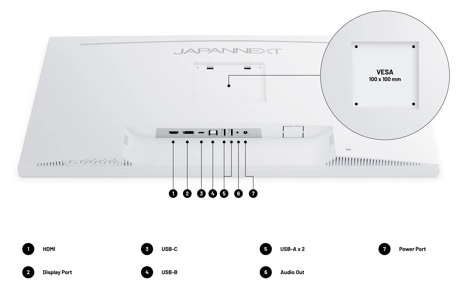 JAPANNEXT JN-IPS270UHD60F-C65W-HSP-W HDMI/DP UHD - Flachbildschirm (TFT/LCD) - 27, Ansicht 2