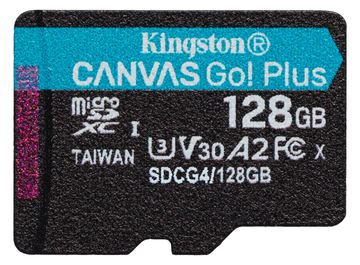 Kingston Canvas Go! Plus - Flash-Speicherkarte - schwarz, türkis 128 GB von LumaTech