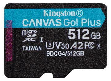 Kingston Canvas Go! Plus - Flash-Speicherkarte - schwarz, türkis 512 GB von LumaTech
