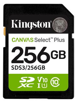Kingston Canvas Select Plus - Flash-Speicherkarte - grün, schwarz, weiß 256 GB von LumaTech