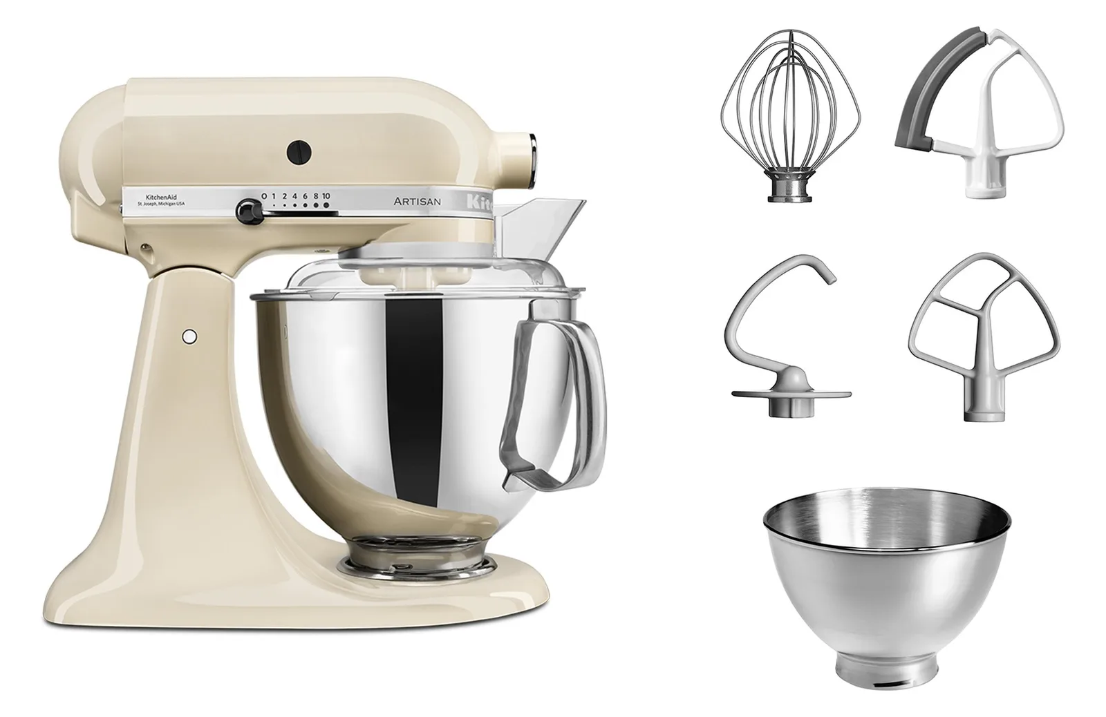 KitchenAid Artisan 5KSM175PSEAC - Küchenmaschine - Weiß, Ansicht 4