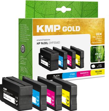 KMP GOLD Patrone HP 963XL 3YP35AE Multipack C/M/Y/B remanufactured - Wiederaufbereitet von LumaTech
