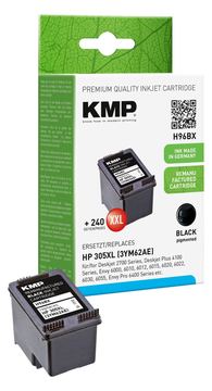 KMP H96BX - 10 ml - Hohe Ergiebigkeit - Schwarz - kompatibel - Hängebox - wiederaufbereitet - Tintenpatrone von LumaTech