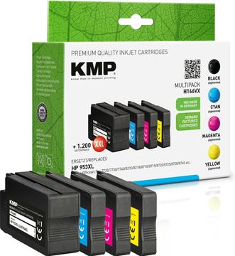 KMP MULTIPACK H166VX - 4er-Pack - Hohe Ergiebigkeit - Schwarz, Gelb, Cyan, Magenta - kompatibel - Tintenpatrone von LumaTech