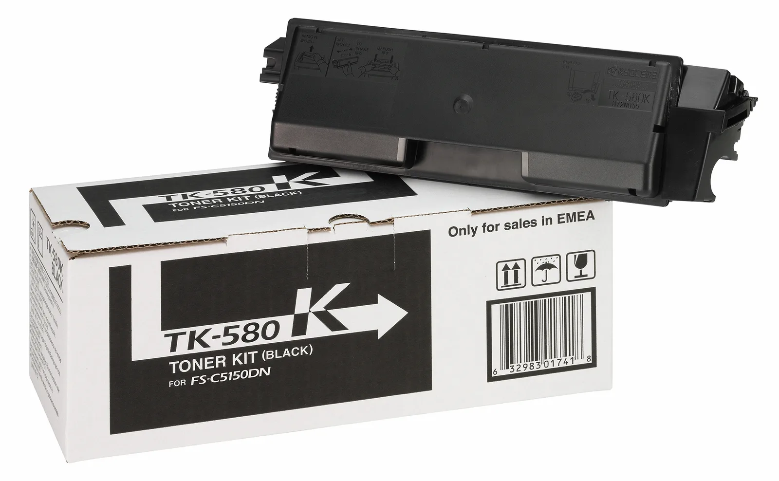 Kyocera TK 580K - Schwarz - Original - Tonerpatrone, Ansicht 2