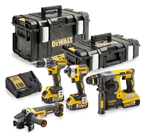 DeWalt DCK422P3 Kombopack Akku-Maschinenset inkl. ToughBox + 3 Akkus 5.0Ah
