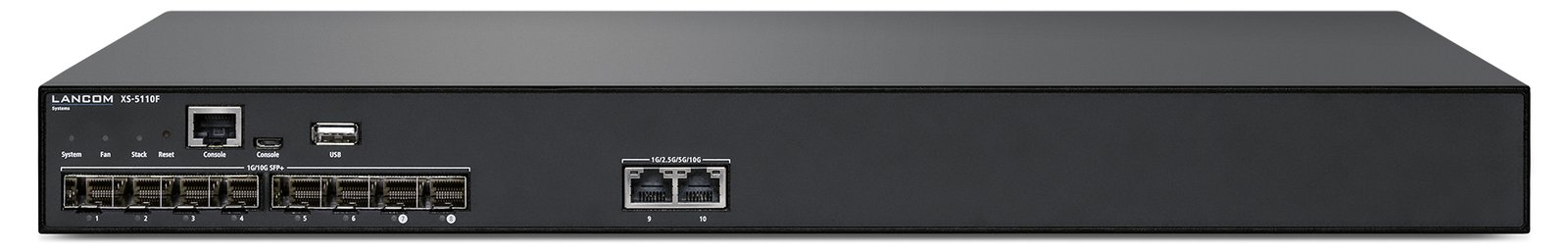 Lancom XS-5110F - Switch - L3 - managed - 8 x 1 Gigabit / 10 Gigabit SFP+ + 2 x 1/2.5/5/10GBase-T von LumaTech