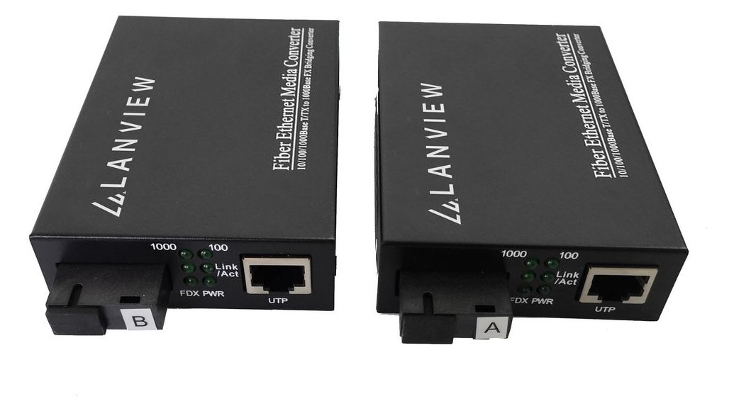 Lanview Pair of RJ45 to - Converter - 0,1 Gbps