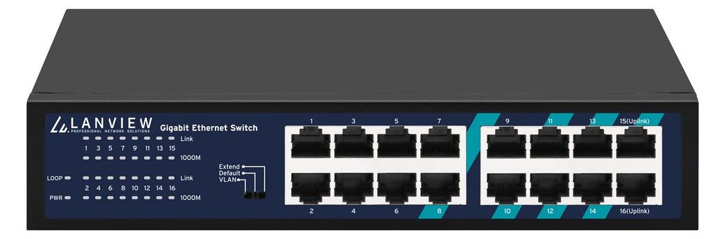 Lanview Unmanaged Full Intelligent Ethernet - Switch - 1 Gbps