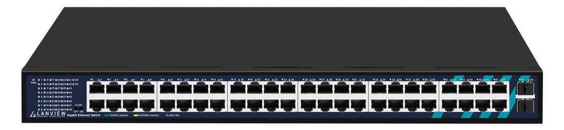 Lanview Unmanaged RJ45 With 2 Gigabit SFP ports Full - Switch - 1 Gbps