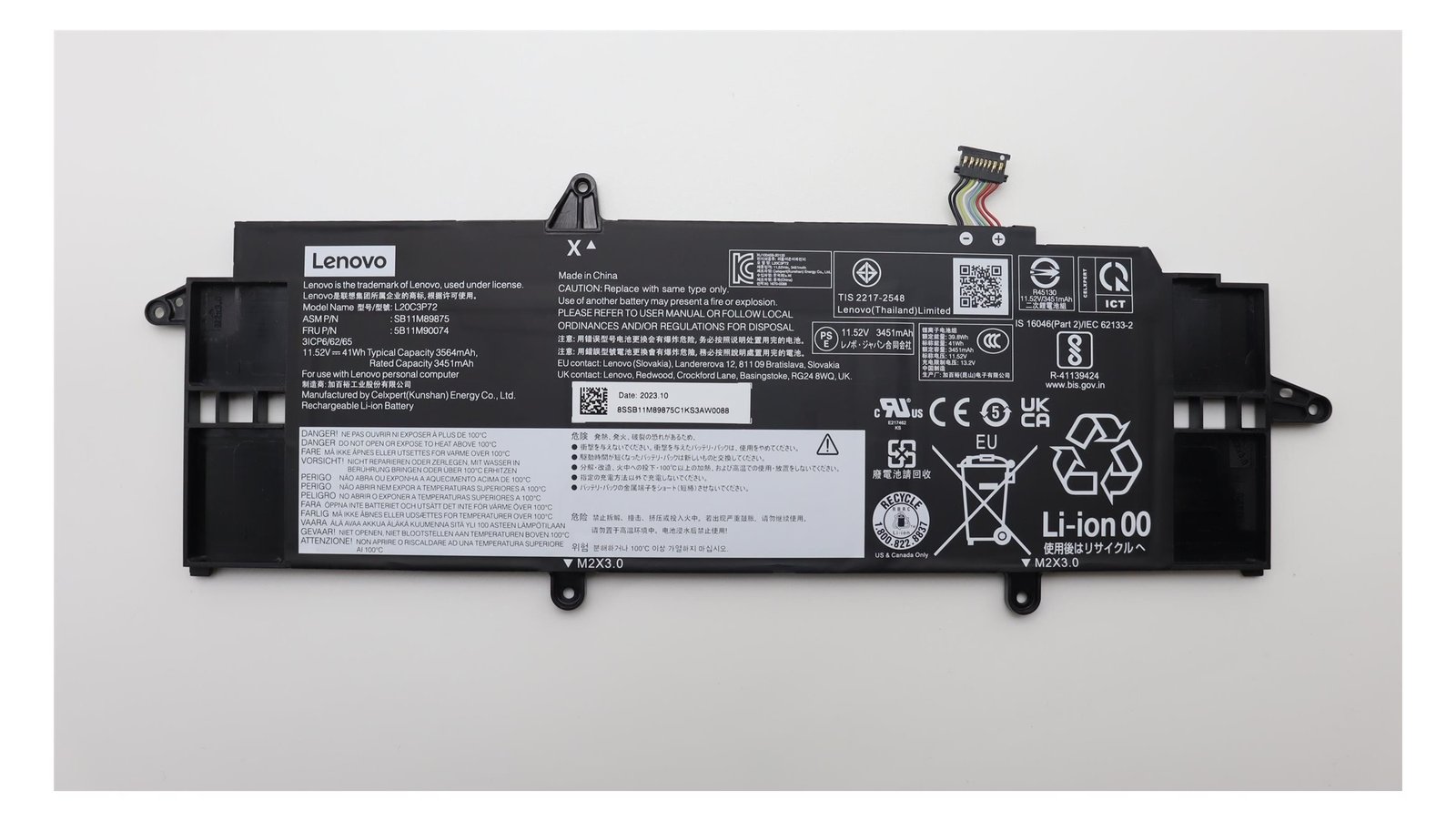 Lenovo Battery Internal 3 Cell 41Wh LiIon - Batterie - 3.560 mAh