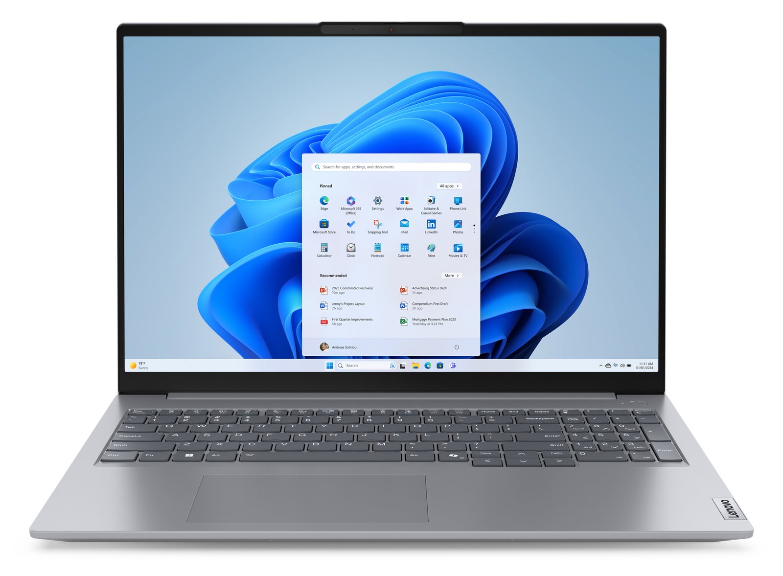 Lenovo ThinkBook 16 G7 ARP 21MW - 180°-Scharnierdesign - AMD Ryzen 5 7535HS - Radeon 660M - 16 GB - TL: Deutsch, QWERTZ