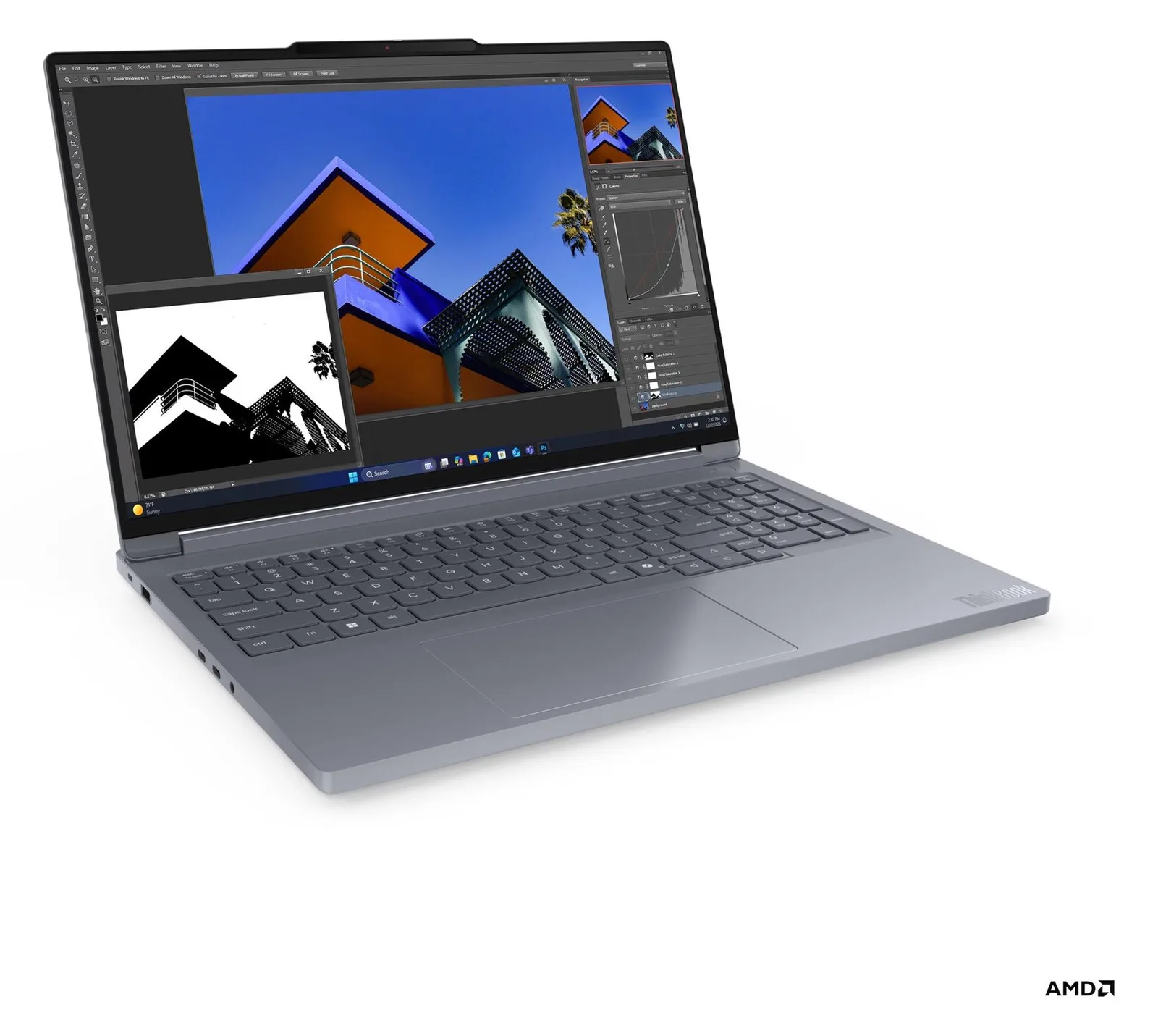 Lenovo ThinkBook 16p G6 ADR 21U0 - AMD Ryzen 9 8940HX - 64 GB RAM - 1 TB NVMe - 16 - TL: Deutsch, QWERTZ, Ansicht 4