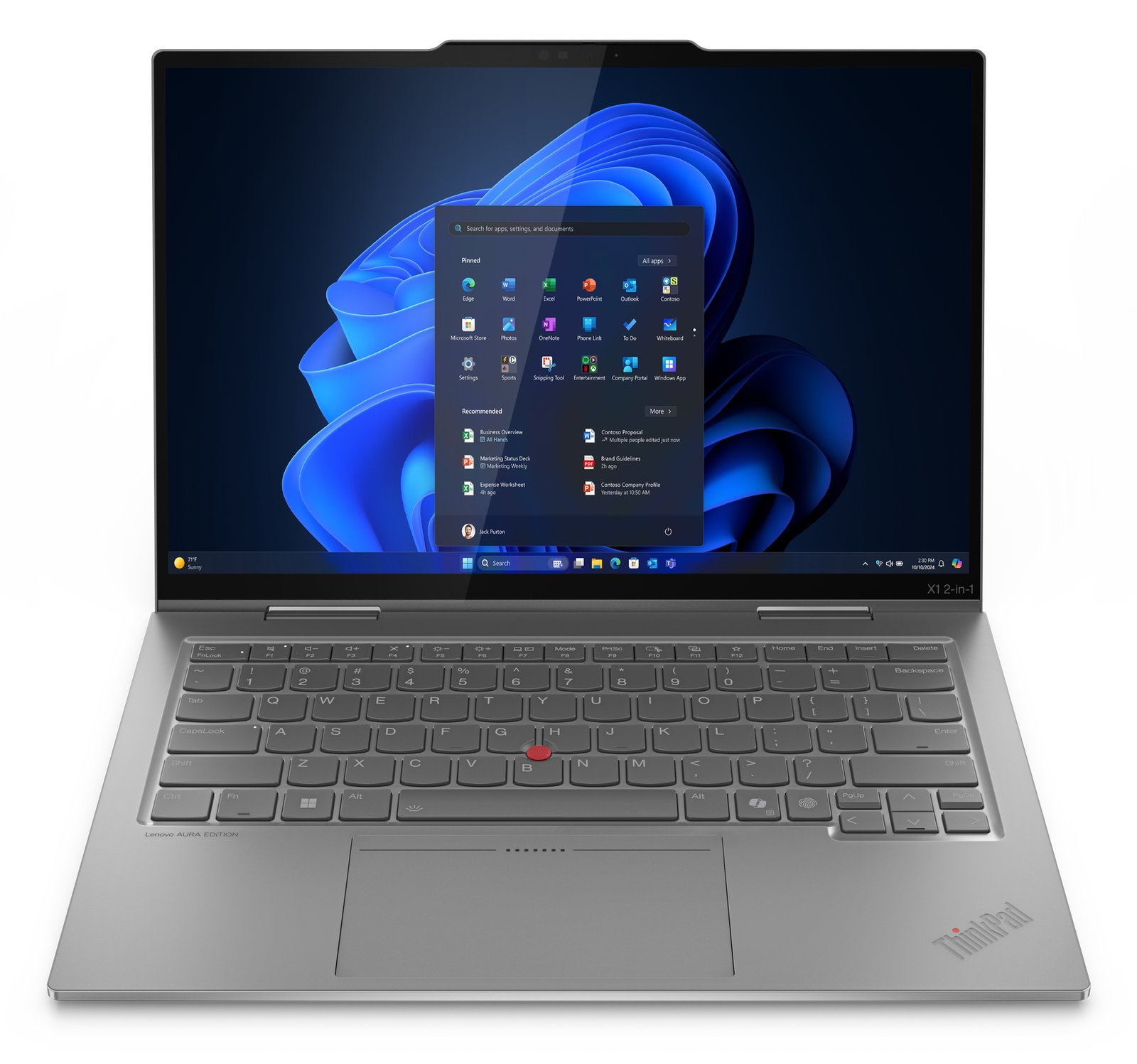 Lenovo ThinkPad X1 2-in-1 Gen 10 21NU - Intel Core Ultra 7 258V - 32 GB RAM - 1 TB NVMe - 14 - TL: Deutsch, QWERTZ