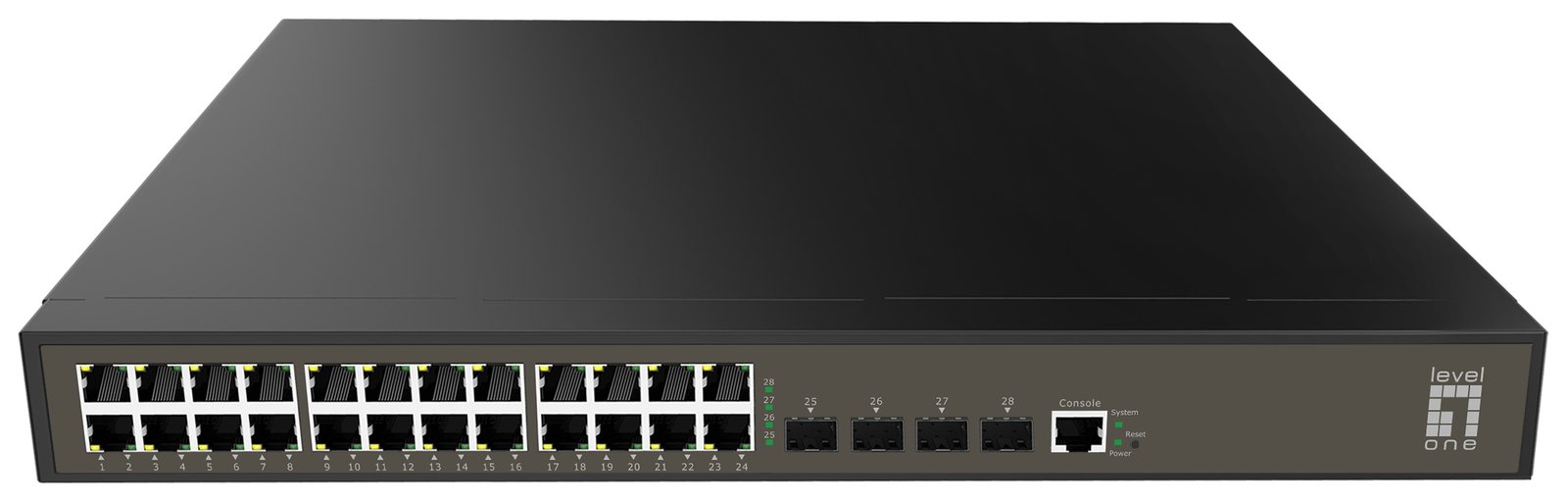 LevelOne GEL-2871 - Switch - managed - 24 x 10/100/1000 + 4 x Kombi-Gigabit-SFP