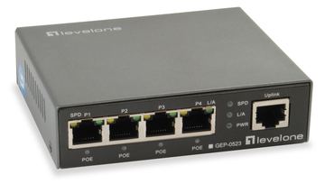 LevelOne GEP-0523 - Switch - 4 x 10/100/1000 (PoE+) von LumaTech