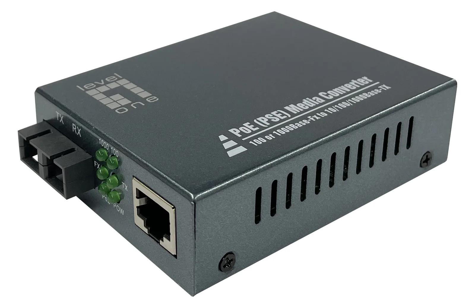LevelOne Gigabit RJ45 zu SC Mediakonverter - 0.5km - 1000 Mbit - 10,100,1000 Mbit/s - 10BASE-T - 100BASE-T - 1000BASE-T, Ansicht 3