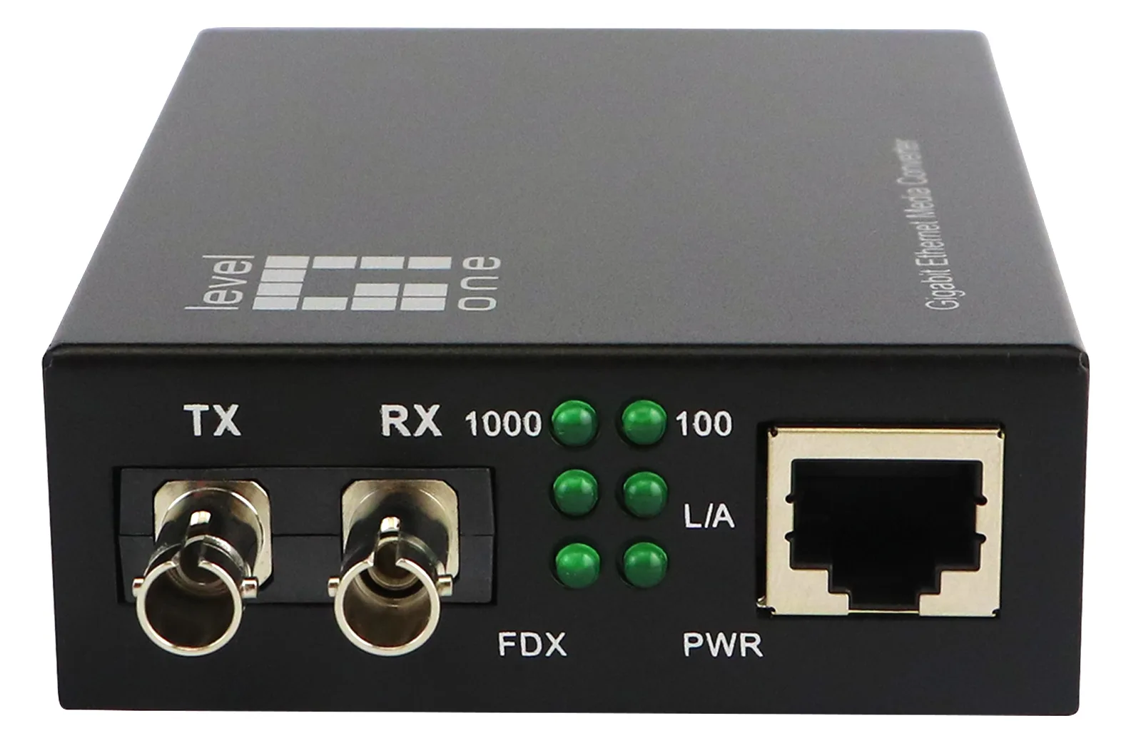 LevelOne Gigabit RJ45 zu ST Mediakonverter - Single-Mode Glasfaser - 10,100,1000 Mbit/s - 10BASE-T - 100BASE-TX - 1000B, Ansicht 3