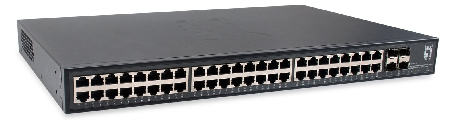LevelOne GTU-5211 - Switch - unmanaged - 48 x 10/100/1000 + 4 x 10Gb Ethernet SFP+