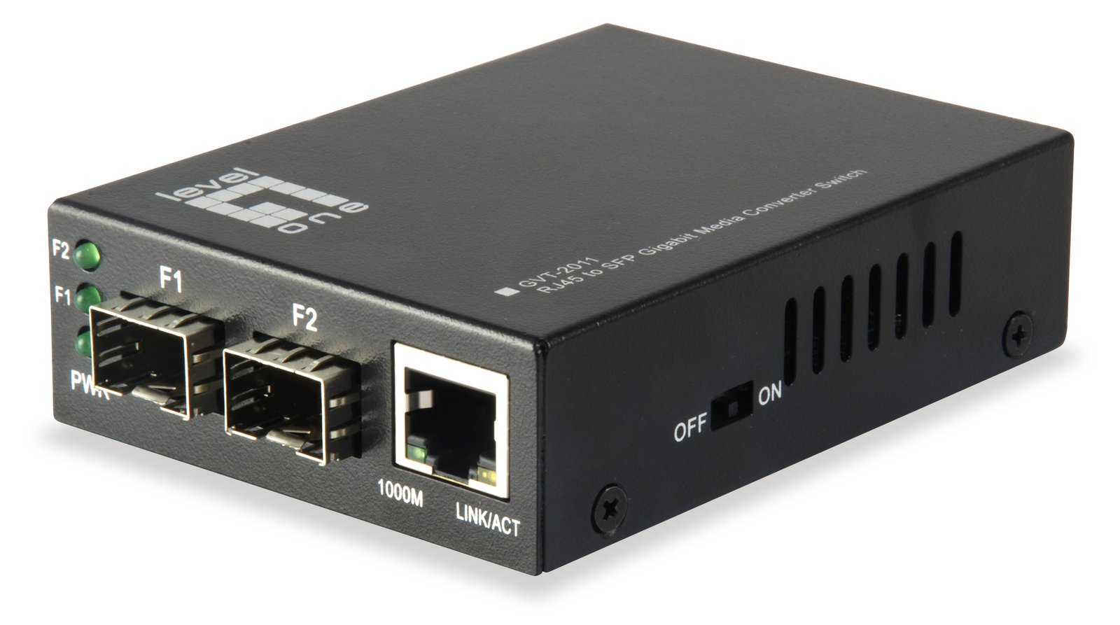 LevelOne GVT-2011 - Medienkonverter - 1GbE - 10Base-T, 100Base-TX, 1000Base-T, 1000Base-X - RJ-45 / SFP (mini-GBIC)