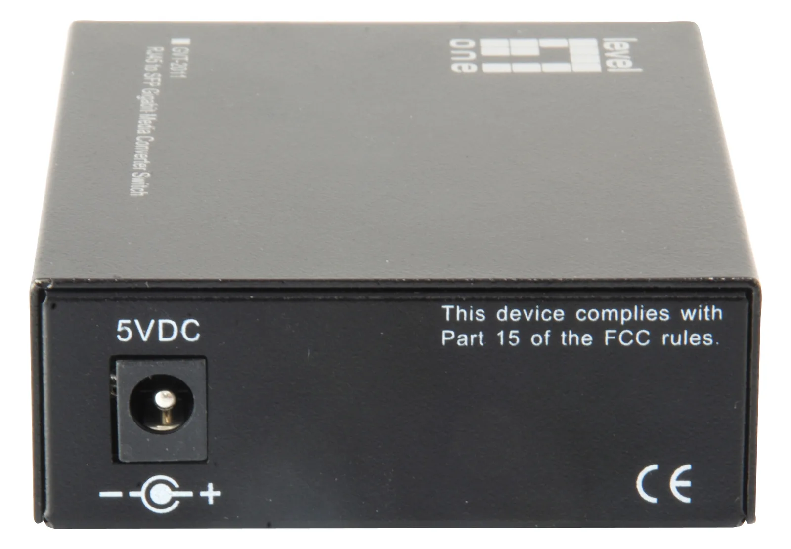 LevelOne GVT-2011 - Medienkonverter - 1GbE - 10Base-T, 100Base-TX, 1000Base-T, 1000Base-X - RJ-45 / SFP (mini-GBIC), Ansicht 3