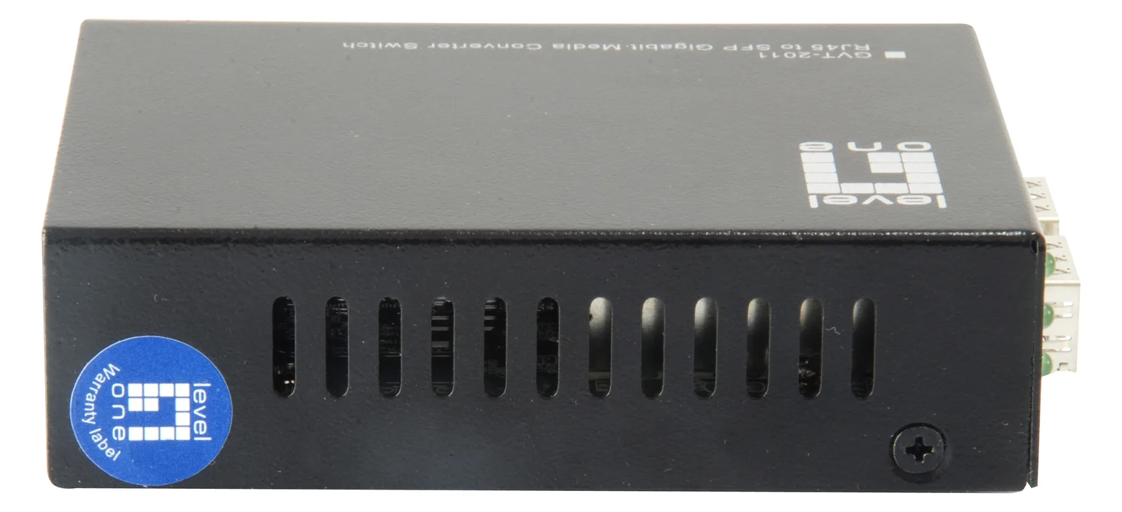 LevelOne GVT-2011 - Medienkonverter - 1GbE - 10Base-T, 100Base-TX, 1000Base-T, 1000Base-X - RJ-45 / SFP (mini-GBIC), Ansicht 4