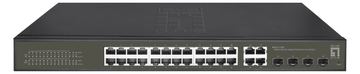LevelOne Hilbert 28-Port Gigabit PoE Smart Lite Switch - 24 PoE Ausgänge - 4 x Gigabit SFP/RJ45 Combo - 802.3at/af PoE von LumaTech