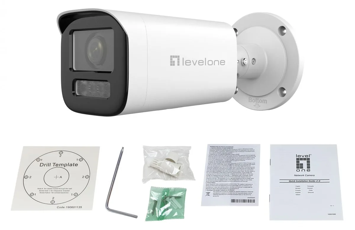 LevelOne IPCam FCS-5222 Dome Out 2MP H.265 IR 11W PoE - Netzwerkkamera, Ansicht 3