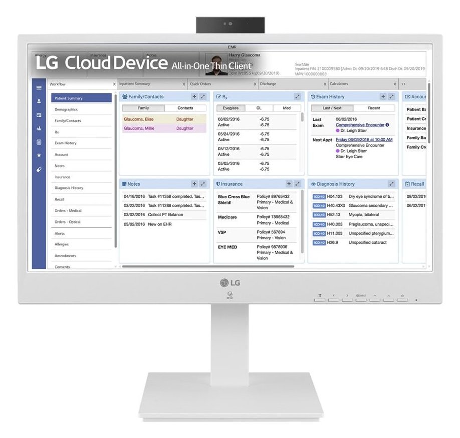 LG ThinClient 24CR671N-6P 60.4cm 23.8Zoll 16 9 1920x1080 250cd/m2 1000 1 5ms Intel - Thin Client - Pentium N