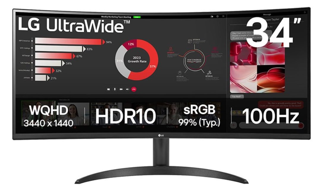 LG UltraWide 34WR50QK-B - LED-Monitor - gebogen - 86.42 cm (34) von LumaTech
