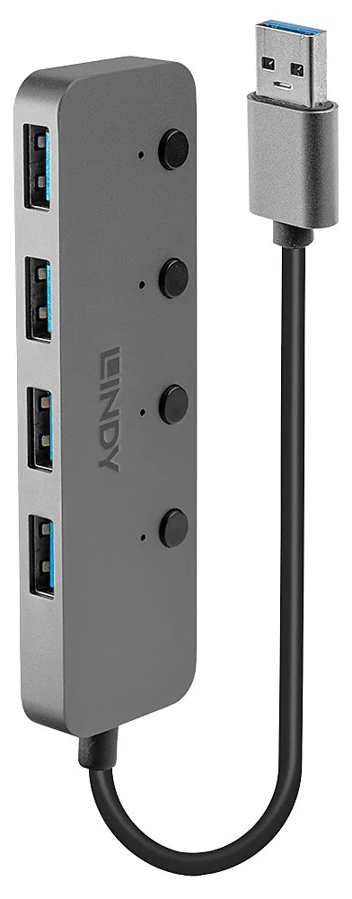 Lindy Hub - 4 x SuperSpeed USB 3.0 - Desktop, Ansicht 2