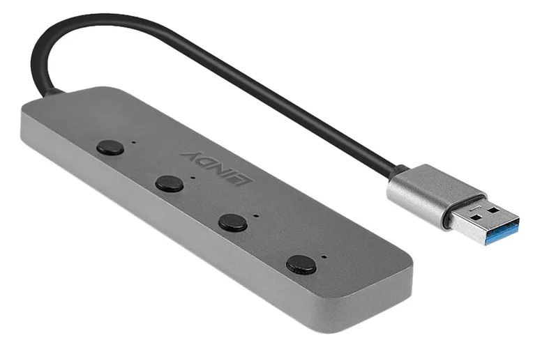 Lindy Hub - 4 x SuperSpeed USB 3.0 - Desktop, Ansicht 5