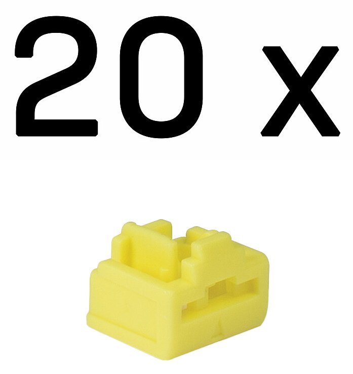 Lindy LAN-Portblocker - Gelb (Packung mit 20)