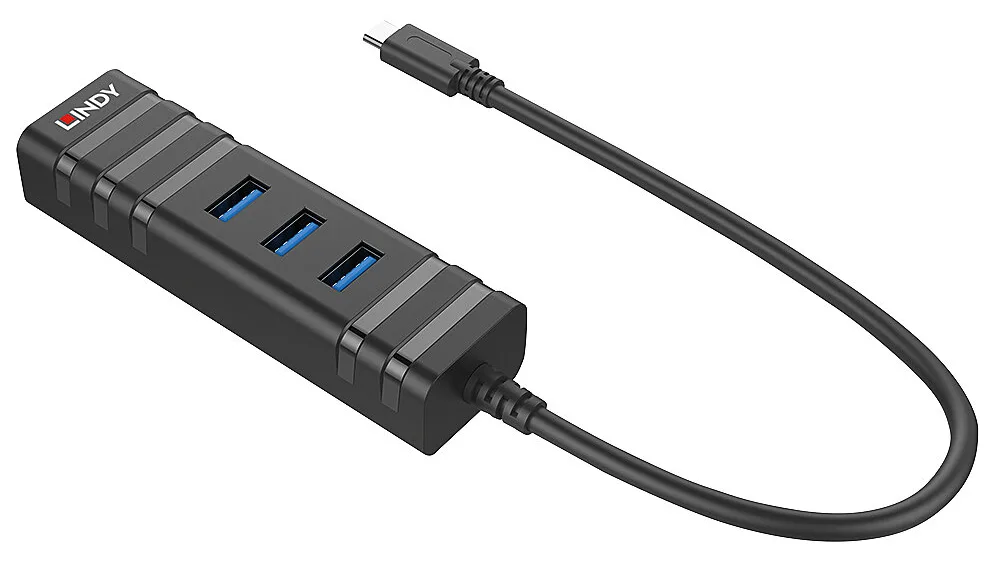 Lindy USB 3.1 Hub & Gigabit Ethernet Adapter, Ansicht 4