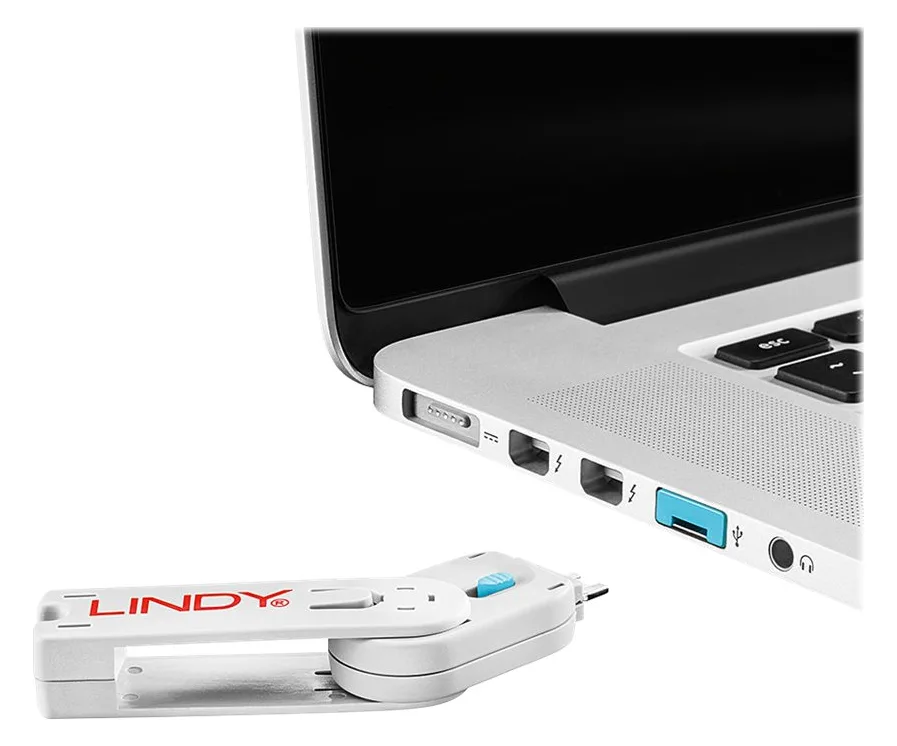 Lindy USB Port Blocker - USB-Portblocker - Blau (Packung mit 4), Ansicht 5