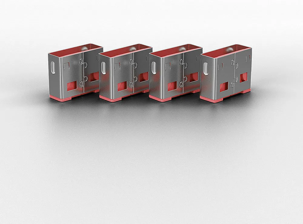 Lindy USB Port Blocker - USB-Portblocker - Rot (Packung mit 10), Ansicht 2