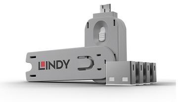 Lindy USB Port Blocker - USB-Portblocker - weiß von LumaTech