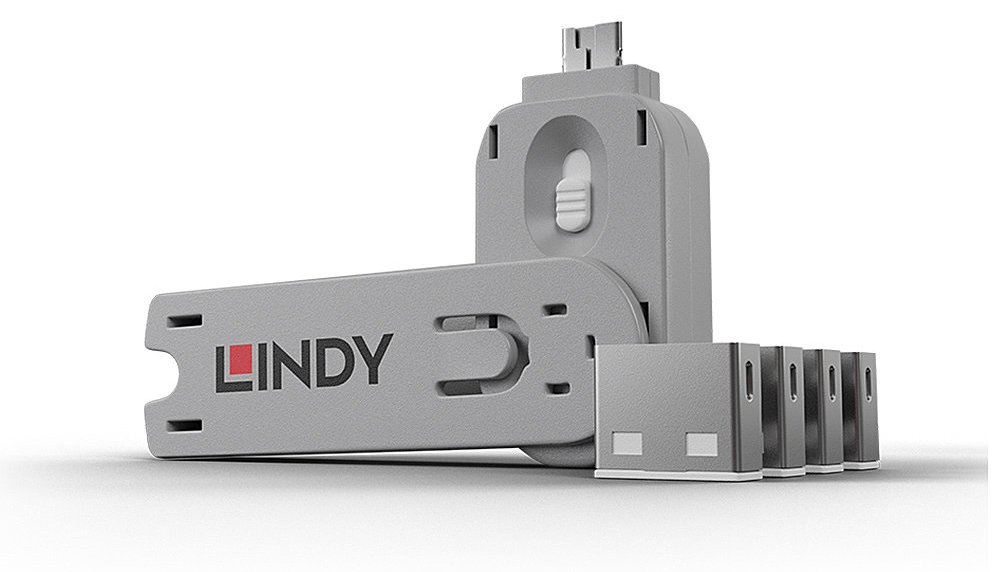Lindy USB Port Blocker - USB-Portblocker - weiß