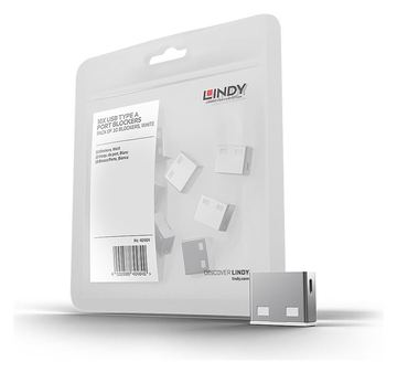 Lindy USB Port Blocker - USB-Portblocker - weiß (Packung mit 10) von LumaTech