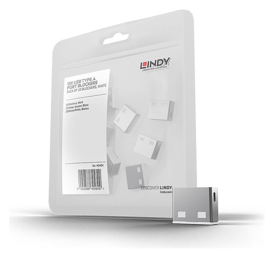Lindy USB Port Blocker - USB-Portblocker - weiß (Packung mit 10)