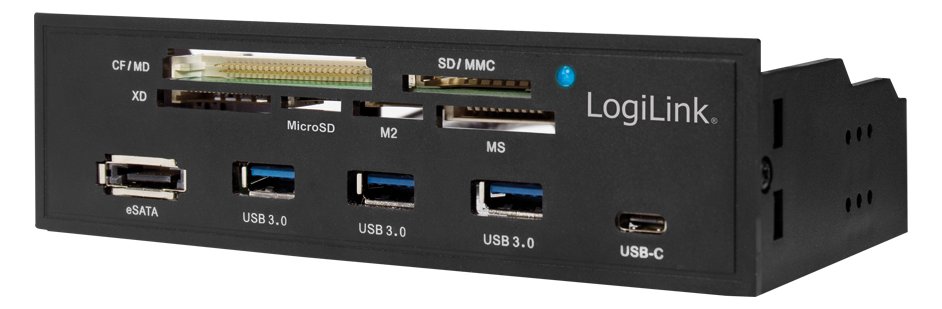 LogiLink 5.25 Multifunction Front Panel - Kartenleser - 6 in 1 - 13,3 cm (5,25 Zoll)