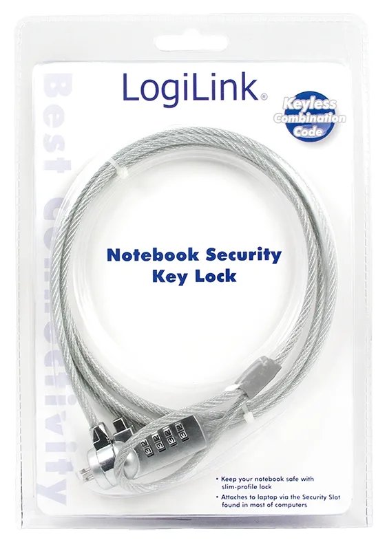 LogiLink Sicherheitskabelschloss - 1.5 m, Ansicht 2