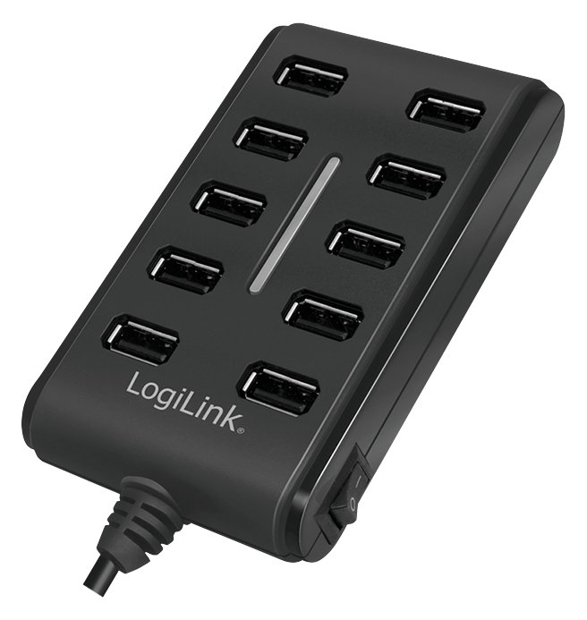 LogiLink USB 2.0 Hub 10-Port - Hub - 10 x USB 2.0