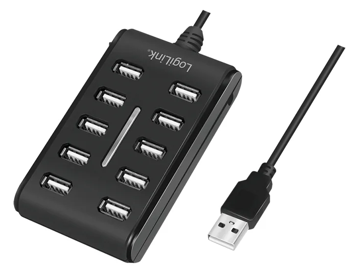LogiLink USB 2.0 Hub 10-Port - Hub - 10 x USB 2.0, Ansicht 3