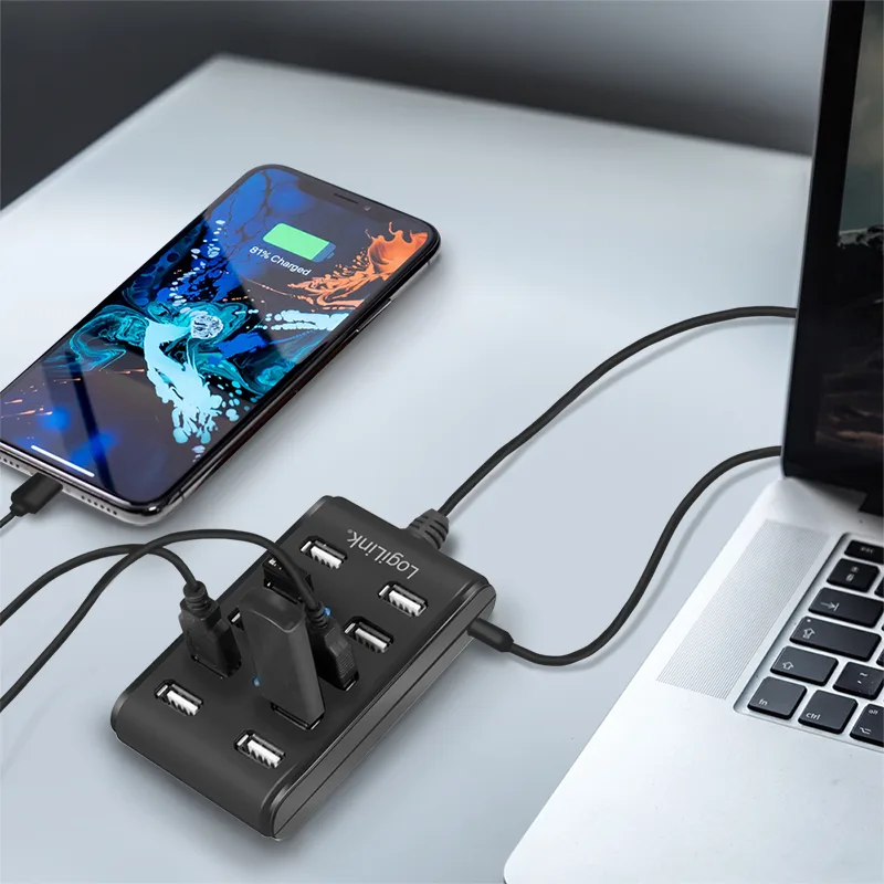 LogiLink USB 2.0 Hub 10-Port - Hub - 10 x USB 2.0, Ansicht 4
