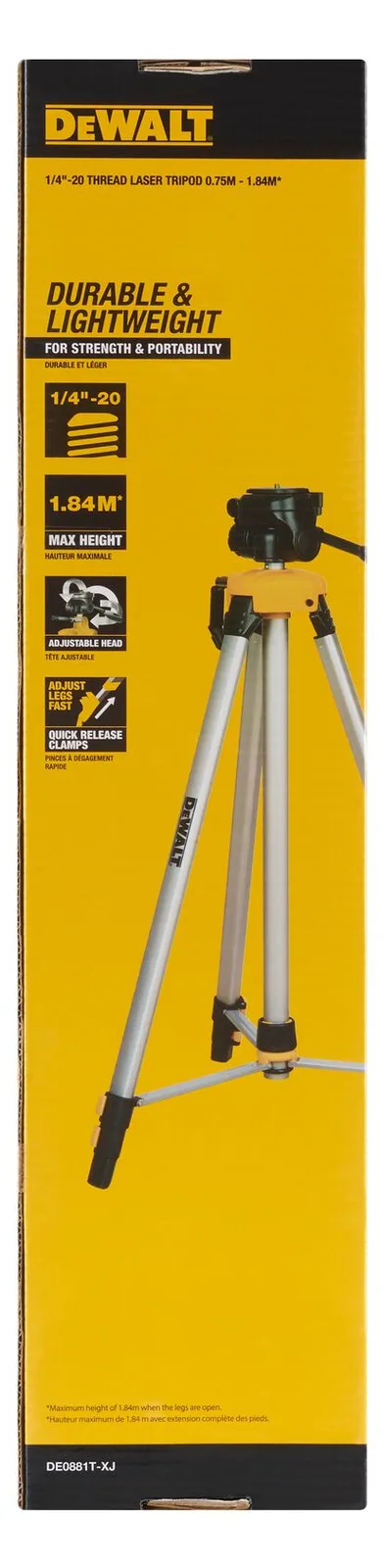 DeWalt DE0881T-XJ Aluminiumstativ 1,8 m mit 1/4 Gewinde, Ansicht 4