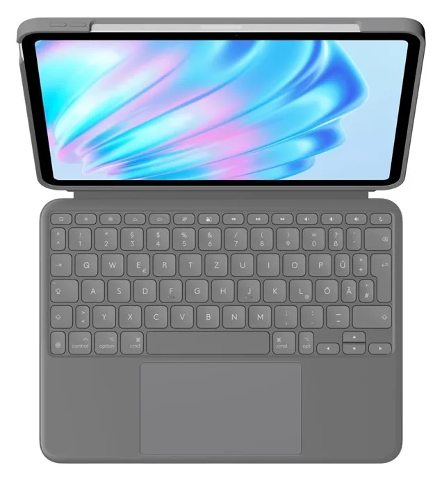 Logitech Combo Touch - Tastatur und Foliohülle - QWERTY - US International - Oxford Gray  Apple 11-inch iPad Air (M2), Ansicht 4