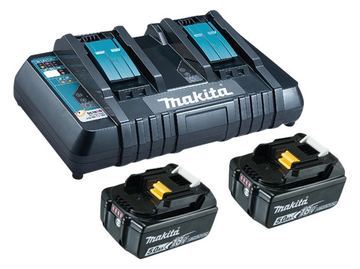 Makita Batterieladegerät + Batterie 2 x - Li-Ion von LumaTech